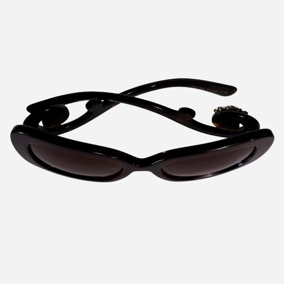 PRADA Baroque Tortoise Sunglasses w/Swarovski Crystal Temples #SPR270 - Picture 12 of 16